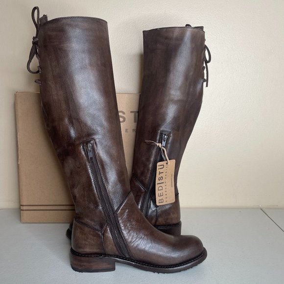 NWT BED STU Manchester Teak Glaze Riding Boots Size 6.5 - Picture 4 of 16